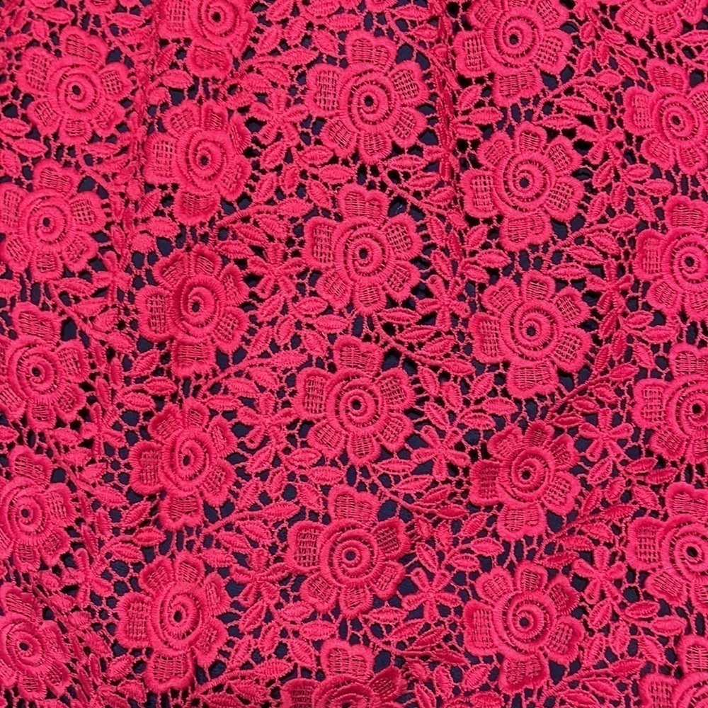 Julie Brown Crochet Dress Strapless SM Pink JB Embroidery Floral Mini Lace Femme - Picture 14 of 16